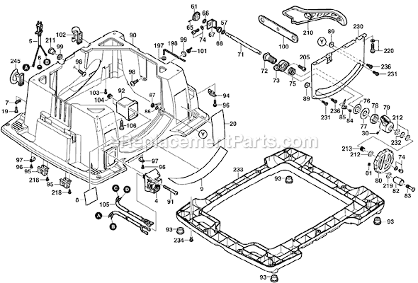 Bosch 4100 (0601B13010) Table Saw Page C Diagram