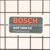 Bosch Reference Plate part number: 2610998943