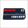 Bosch Reference Plate part number: 2610991982