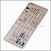 Bosch Reference Plate part number: 2610991956
