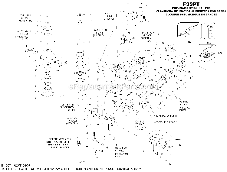 Bostitch F33PT (Type 0) Nailer Power Tool Page A Diagram