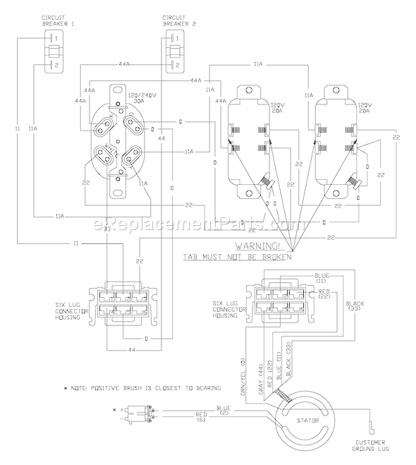 Briggs and Stratton 030215-1 5,600 Watt Snapper Portable Generator Page F Diagram