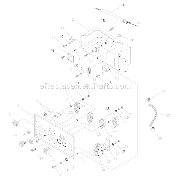 Briggs and Stratton 030337-0 8,000 Watt Portable Generator Page B Diagram