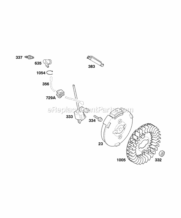 Briggs and Stratton 050032-0005-B1 Engine Flywheel Ignition Diagram