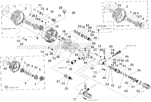 Briggs & Stratton 0503-0 2,300 PSI Pressure Washer Page D Diagram