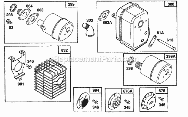 Briggs and Stratton 080202-2221-01 Engine MufflersDeflectors  Guards Diagram