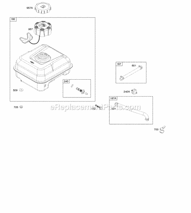 Briggs and Stratton 083132-0115-B1 Engine Fuel Supply Diagram