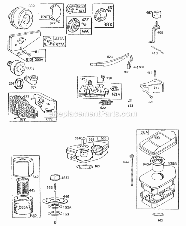 Briggs and Stratton 092502-3177-01 Engine Mufflers Air Cleaners Diagram