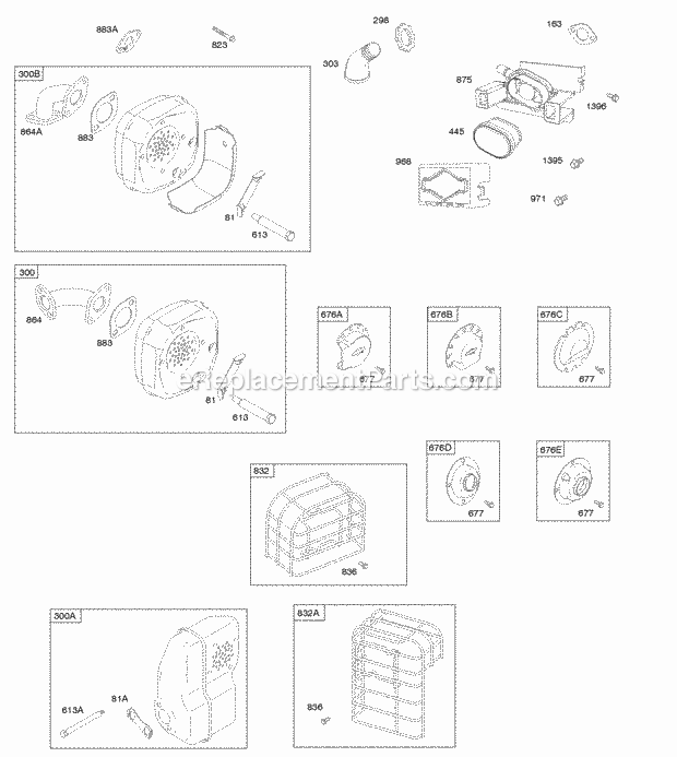 Briggs and Stratton 093302-0188-E1 Engine Page AY Diagram