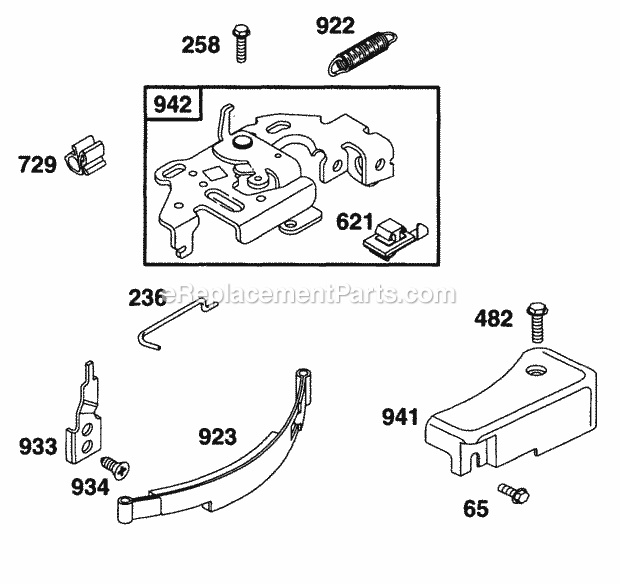 Briggs and Stratton 095902-3106-01 Engine Brake Assy Diagram