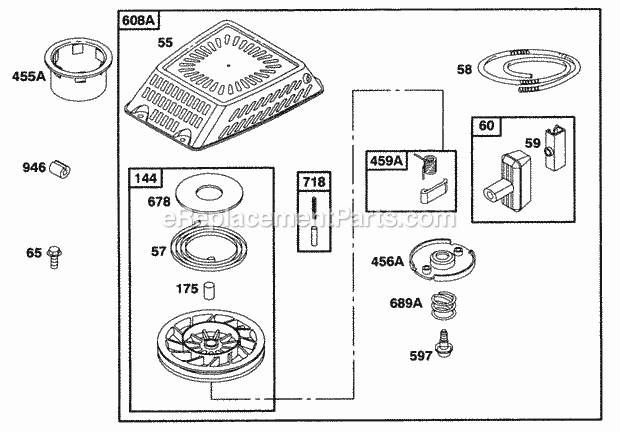 Briggs and Stratton 097772-0319-A1 Engine Page I Diagram