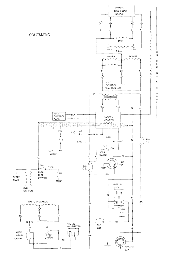Briggs and Stratton 1021-0 Megaforce 6500 Portable Generator Page D Diagram