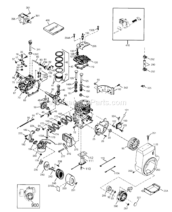 Briggs and Stratton 1150-0 Parts List and Diagram : eReplacementParts.com