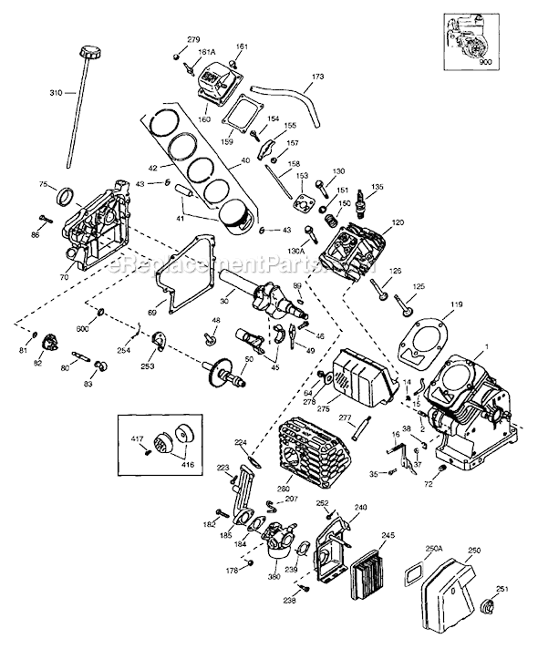 Briggs and Stratton 1212-0 2,250 PSI Pressure Washer Page B Diagram