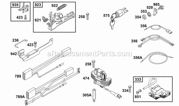 Briggs and Stratton 121702-0101-01 Engine Brake Electrical Diagram