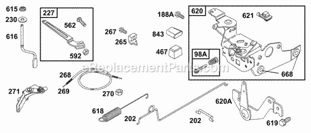 Briggs and Stratton 121702-0101-01 Engine Controls Diagram