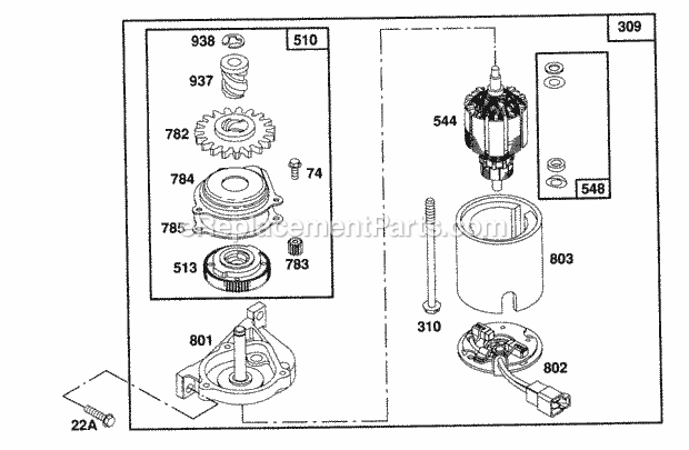 Briggs & Stratton 123802-0216-01 Engine Electric Starter Diagram