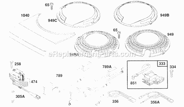 Briggs and Stratton 124702-3116-01 Engine Guards And Misc Electrical Diagram