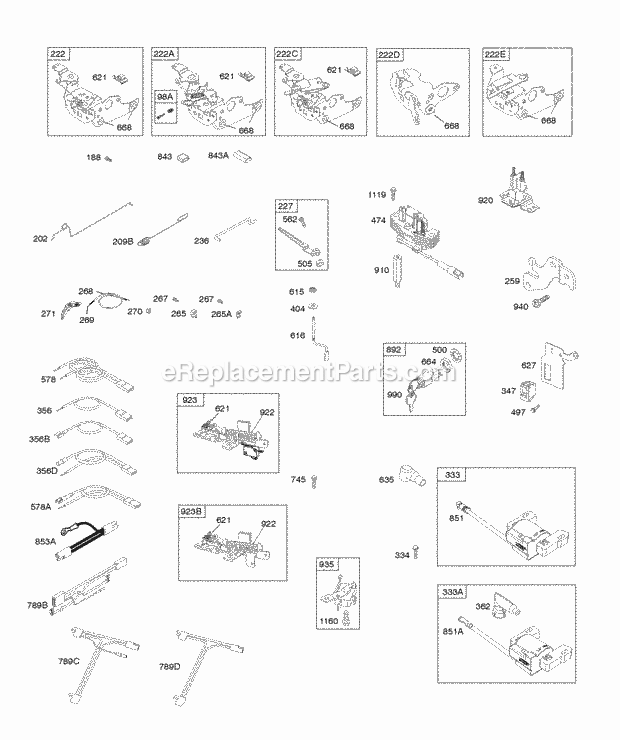 Briggs and Stratton 124T02-0227-B1 Engine Alternator Controls Electrical Flywheel Brake Ignition Diagram