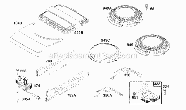 Briggs and Stratton 126702-0100-01 Engine Guards And Misc Electrical Diagram