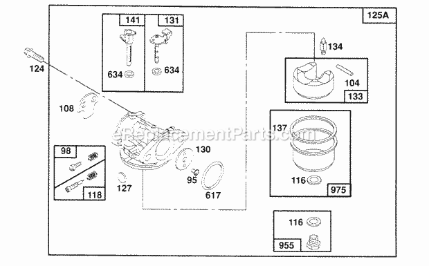 Briggs and Stratton 126802-0413-99 Engine Page D Diagram