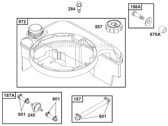 Briggs and Stratton 12A800 Series Engine Page E Diagram