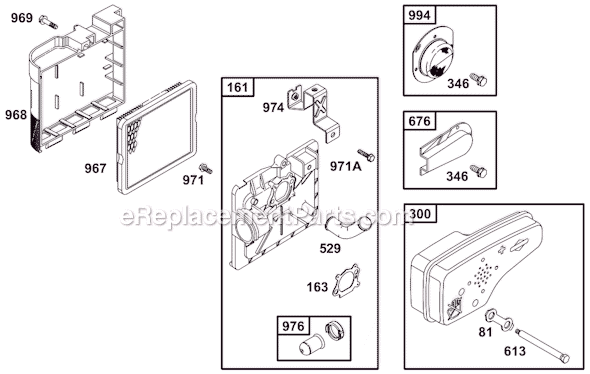 Briggs and Stratton 12A800 Series Engine Page F Diagram