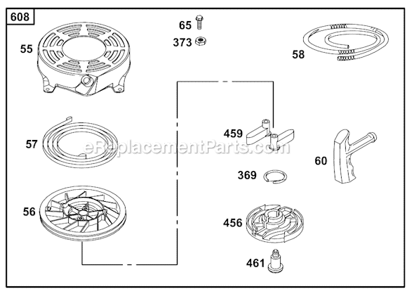 Briggs and Stratton 12A800 Series Engine Page H Diagram