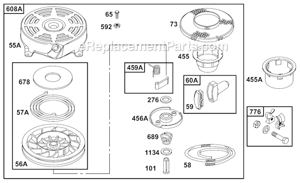 Briggs and Stratton 12C700 Series Engine Page I Diagram