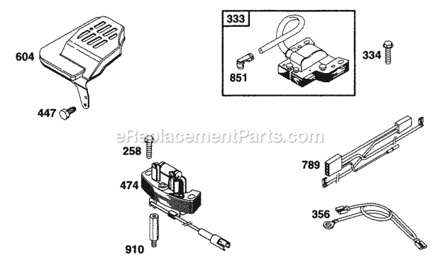 Briggs and Stratton 12M802-0850-A1 Engine Elect Diagram