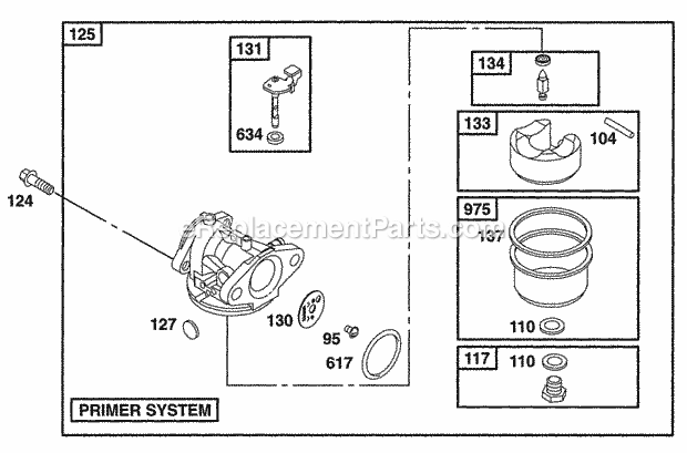 Briggs and Stratton 12S802-0804-99 Engine Carburetor Assy Diagram