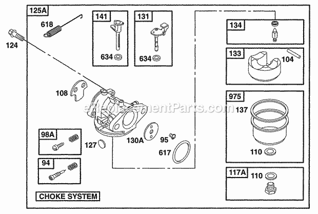 Briggs and Stratton 12S807-0834-99 Engine Page D Diagram