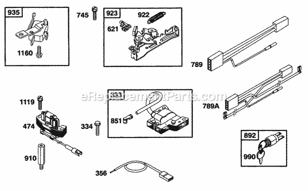 Briggs and Stratton 12T802-0640-01 Engine Brake Elect Diagram