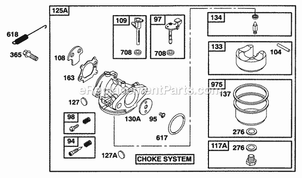 Briggs and Stratton 12T802-0640-01 Engine Page E Diagram