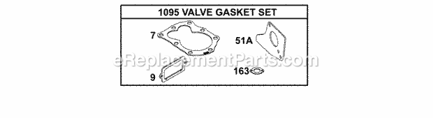 Briggs and Stratton 133202-0524-A1 Engine KitsGasket Sets-Valve Diagram