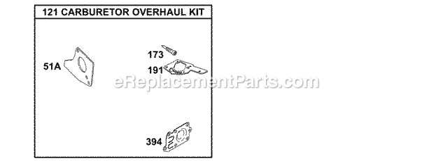 Briggs and Stratton 133212-0113-01 Engine KitsGasket Sets-Carburetor Diagram