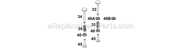 Briggs and Stratton 133212-0113-01 Engine Valve Group Diagram