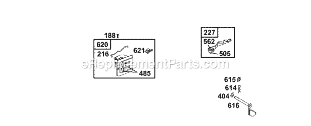 Briggs and Stratton 133212-0113-01 Engine Controls Diagram