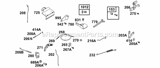 Briggs and Stratton 133212-0522-A1 Engine Controls 2 Diagram