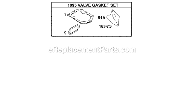 Briggs and Stratton 135202-0253-01 Engine KitsGasket Sets - Valve Diagram