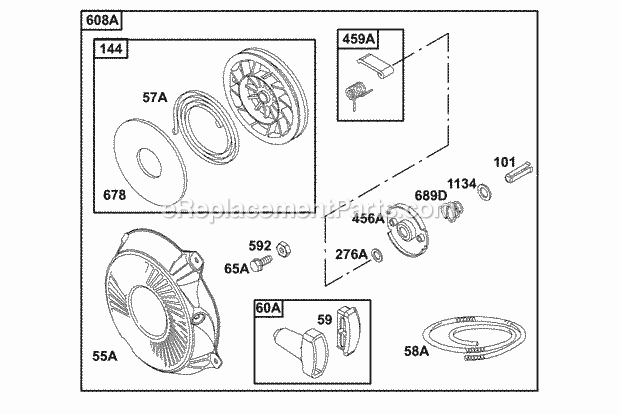 Briggs and Stratton 135202-0253-01 Engine Rewind Group 2 Diagram