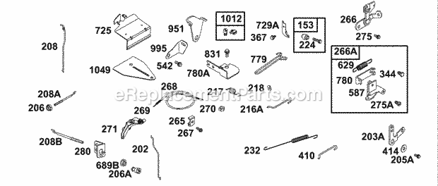 Briggs and Stratton 135202-0253-01 Engine Controls 2 Diagram