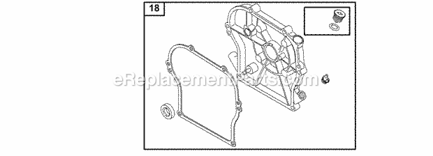 Briggs and Stratton 135202-0616-A1 Engine Crankcase CoverSump Diagram