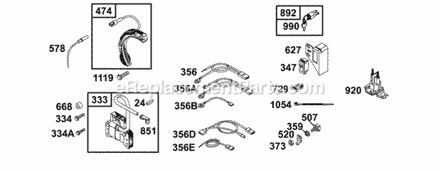 Briggs and Stratton 135202-0706-A1 Engine Electrical Diagram