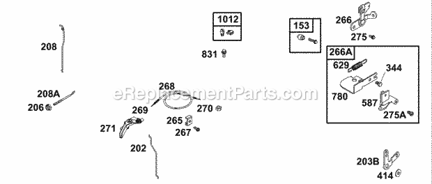 Briggs and Stratton 136202-0144-01 Engine Controls Diagram