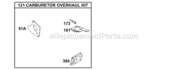 Briggs and Stratton 136212-0617-A1 Engine KitsGasket Sets - Carburetor Diagram