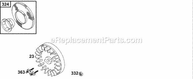 Briggs and Stratton 137202-0116-01 Engine Flywheel Groups Diagram