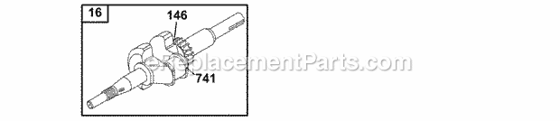 Briggs and Stratton 137202-0116-01 Engine Crankshaft Diagram