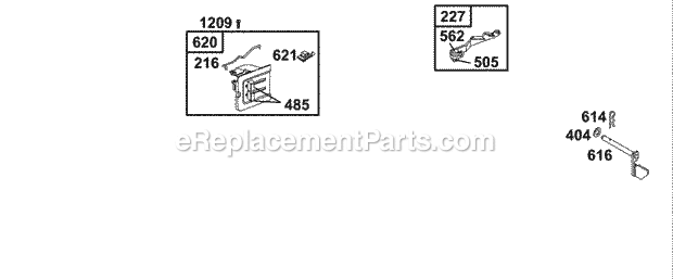 Briggs and Stratton 137202-0117-01 Engine Controls Diagram