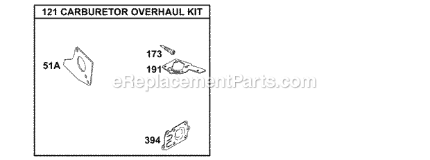 Briggs and Stratton 137202-0123-01 Engine KitsGasket Sets - Carburetor Diagram